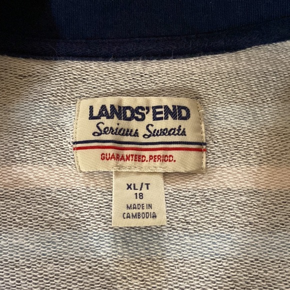 Lands’ End Collared Sweatshirt Size XL 18 - Picture 4 of 7